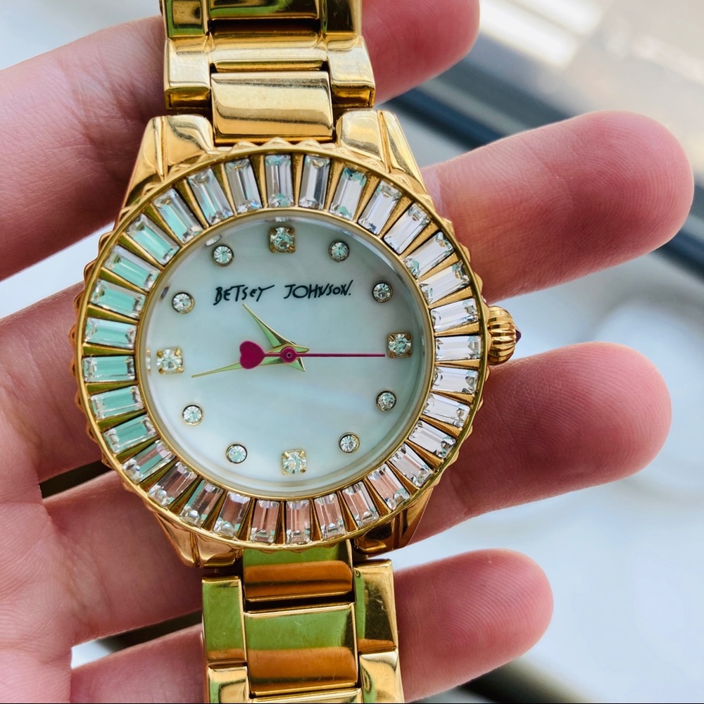NWT Betsey Johnson Baguette Bezel Dial Watch